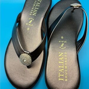 Italian Shoemakers Elegant Bronze Sandals